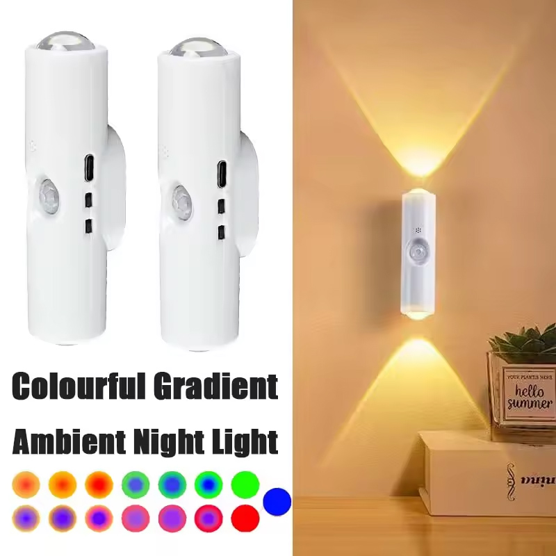 Smart Garden Led Lights - スマート RGB グラデーションナイトライト磁気モーションセンサー充電式壁ランプ寝室浴室クローゼット庭家の装飾