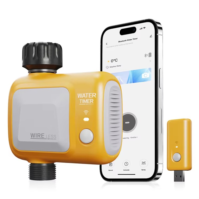 Smart Garden Design - 新しいデザインのワイヤレスTuyaアプリ制御スマートシングルコンセントWiFi水タイマー、庭用デジタル散水灌漑タイマー