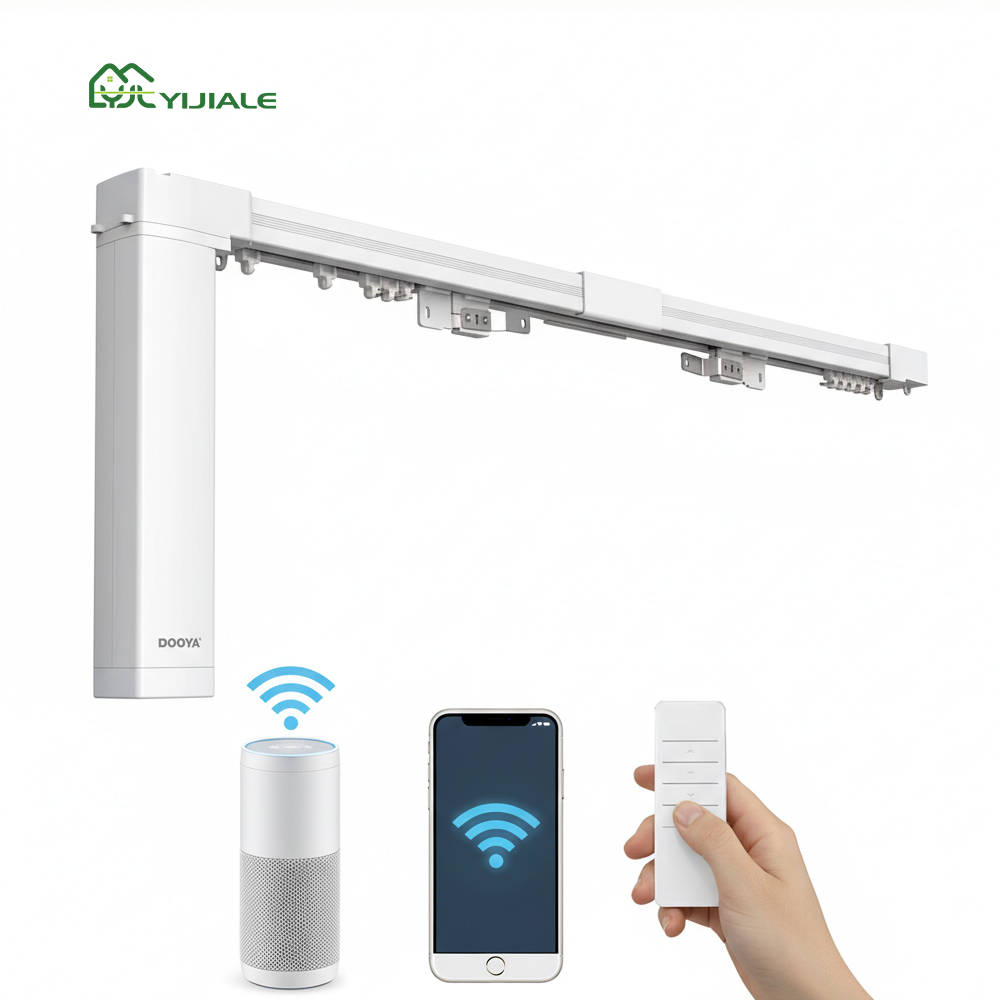Smart Garden Design - ガーデンズスマートリフトメタルカーテンシステムリモコン電動プラグ式モダンデザイン高天井窓カーテンレール