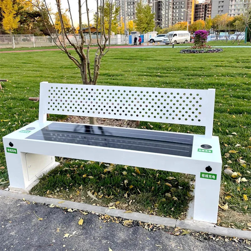 シンプルなデザインのスマートソーラーガーデンベンチ、ワイヤレ - Smart Garden Design のレビューと価格
