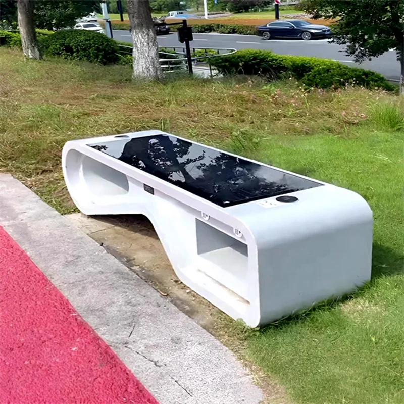 シンプルなデザインのスマートソーラーガーデンベンチ、ワイヤレ - Smart Garden Design のレビューと価格