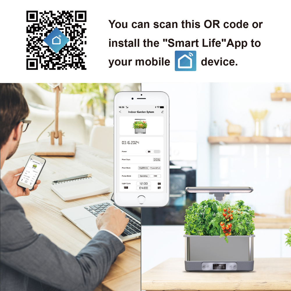 Tuya WiFi対応 室内水耕栽培システム LED育成ライ - Smart Garden Led Lights のレビューと価格