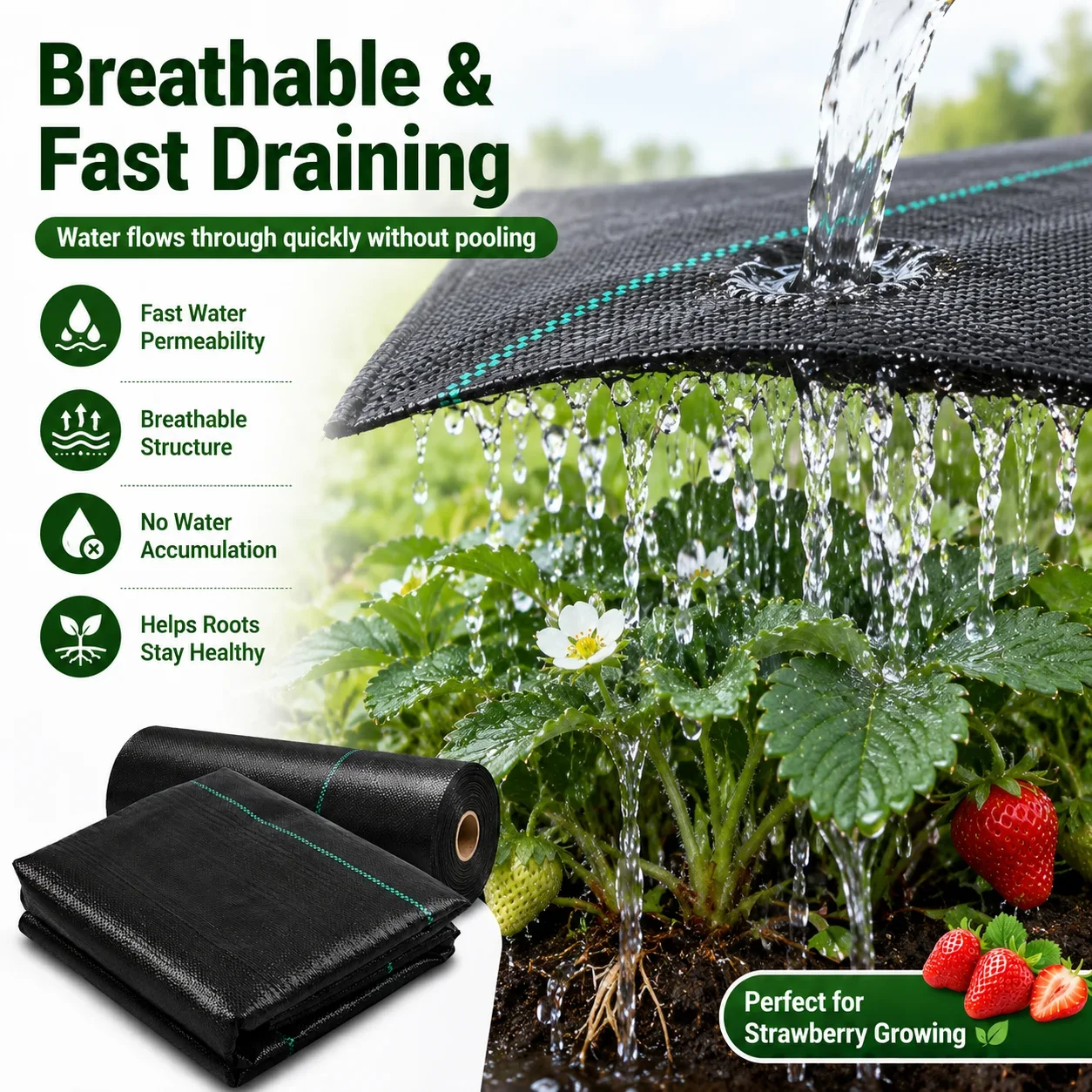 透水性のある雑草防止シート、ジオテキスタイル、グランドカバー - Smart Garden Greenhouse のレビューと価格