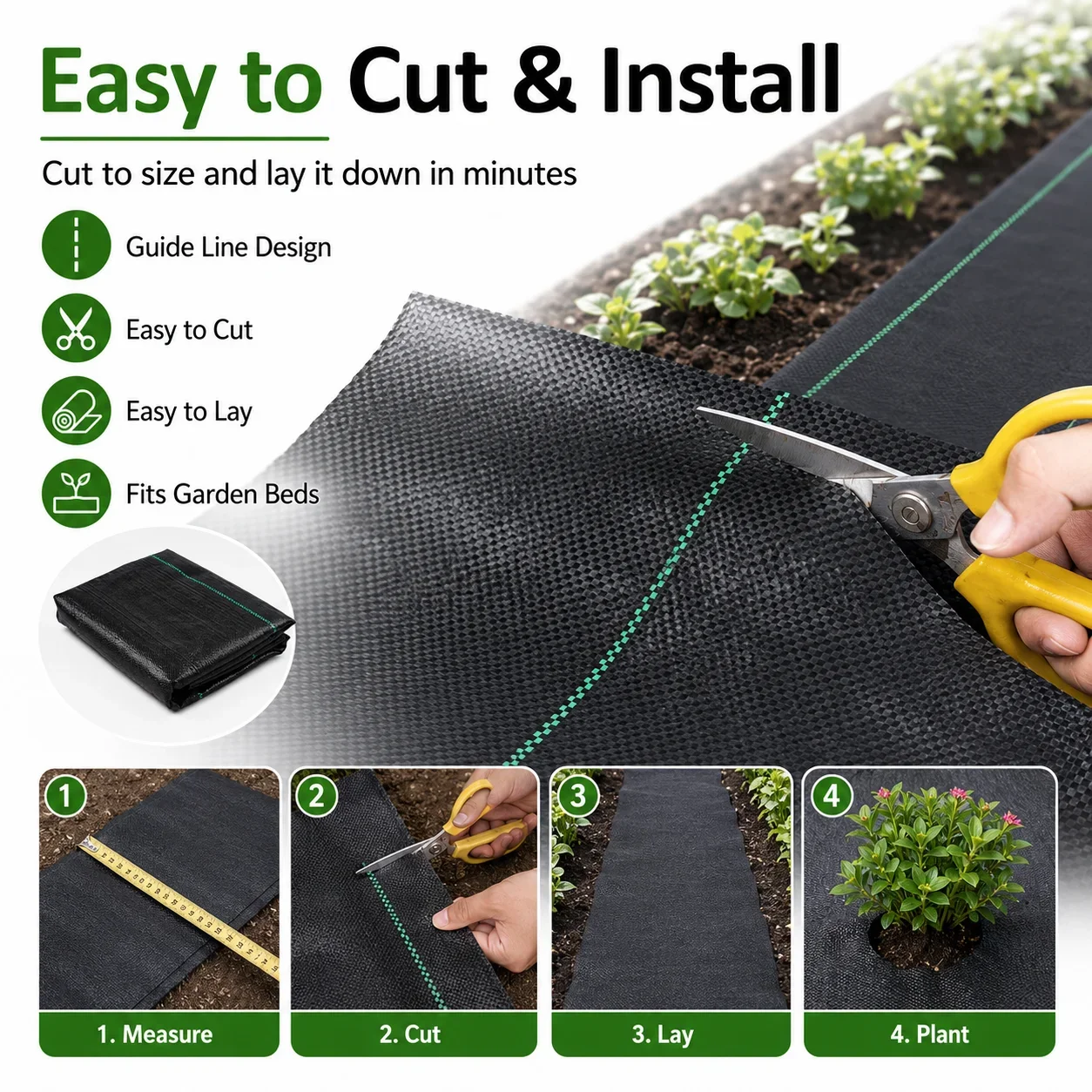 透水性のある雑草防止シート、ジオテキスタイル、グランドカバー - Smart Garden Greenhouse のレビューと価格