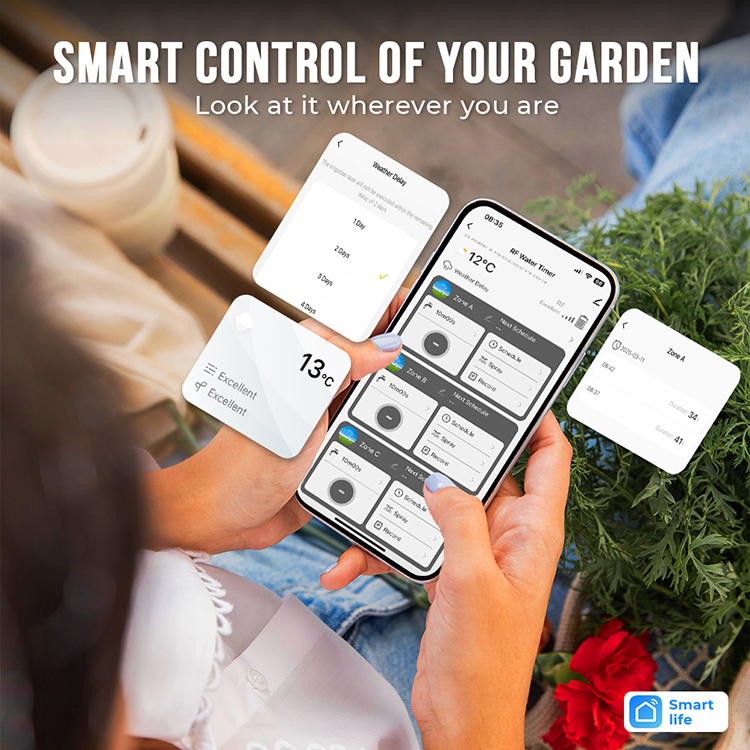 新デザイン3口スマートRF WIFIワイヤレス水タイマー ガ - Smart Garden Design のレビューと価格