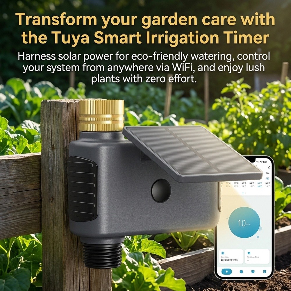 スマートWiFiソーラー灌漑タイマー自動庭園散水コントローラ - Smart Garden Greenhouse のレビューと価格