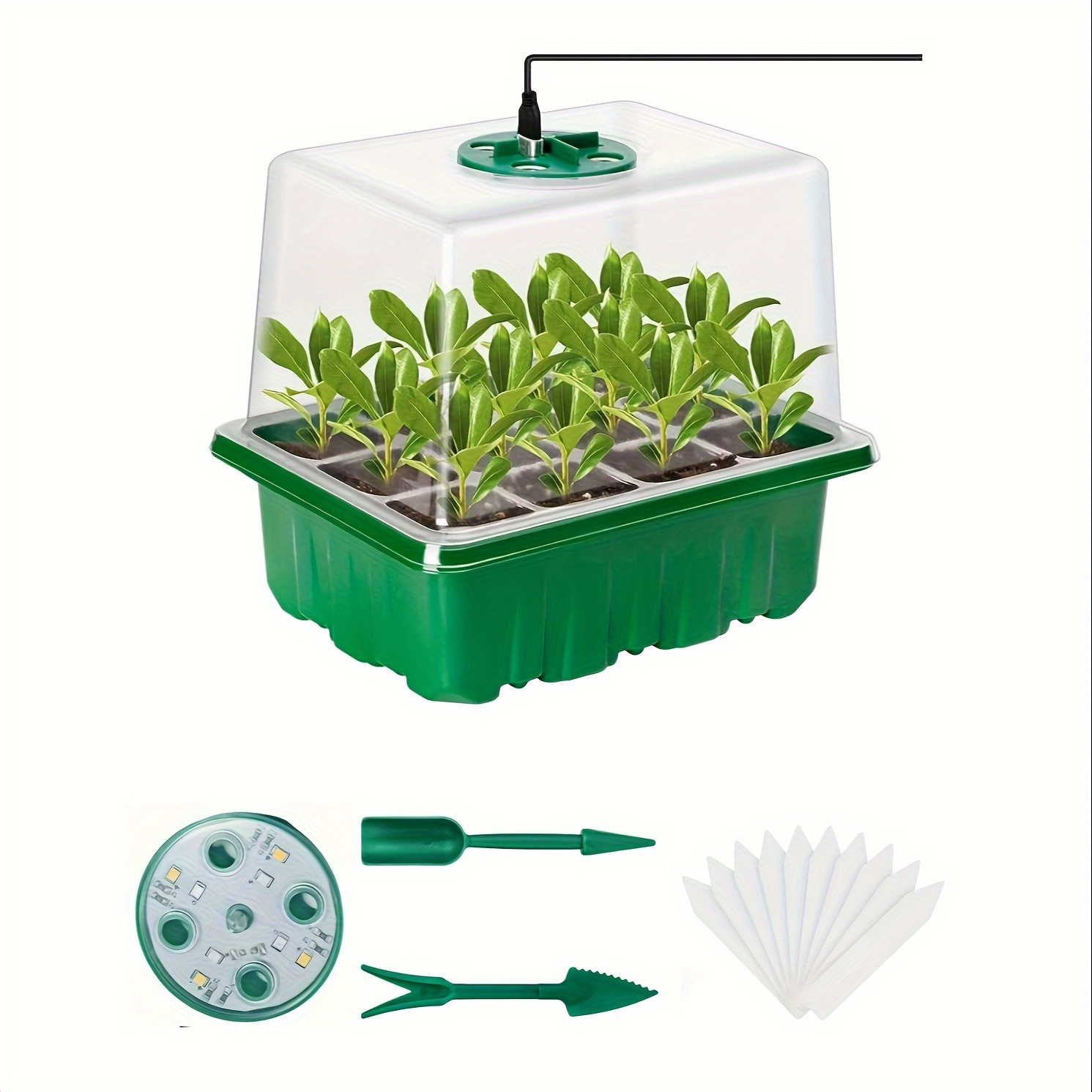 苗育成キット - 1/2/3セット、8個のLED育成ライト、 - Plant Grow Light Full Spectrum のレビューと価格
