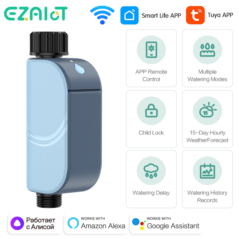 スマート Tuya WIFI 庭の水やりタイマー自動散水タイ - Smart Garden Devices のレビューと価格