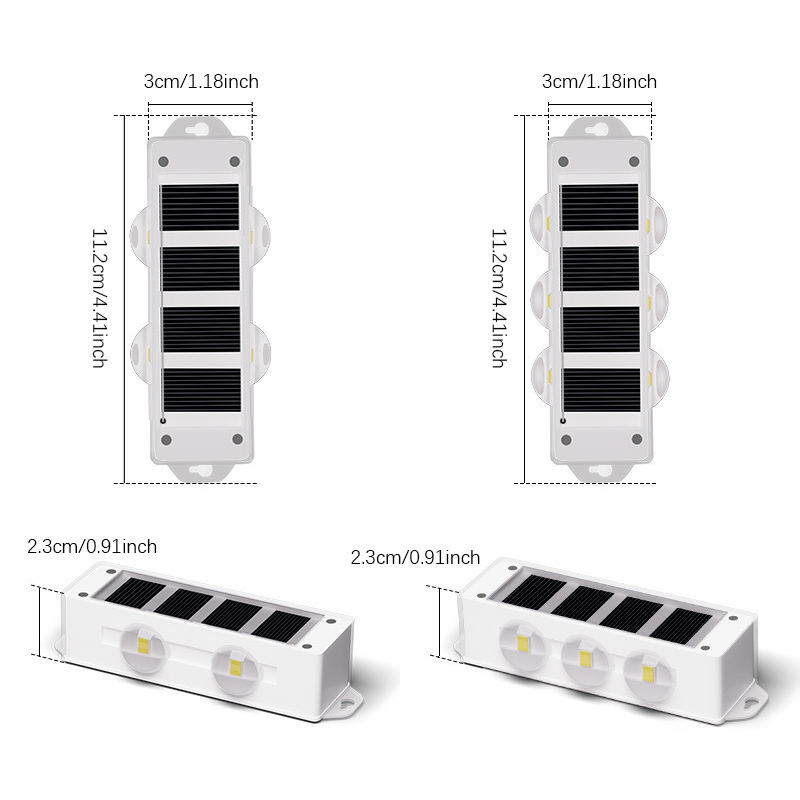 ポップ 4 個のソーラーウォールライト、スマートライトセンサ - Smart Garden Fence のレビューと価格